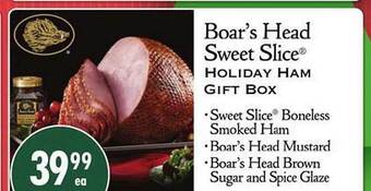 Safeway Boar's head sweet slice holiday ham gift box offer