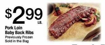 Jons International Pork loin baby back ribs offer