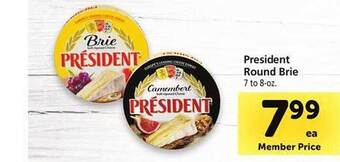Safeway President round brie offer