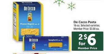 Safeway De cecco pasta offer