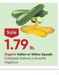 Stater Bros Italian or yellow squash offer