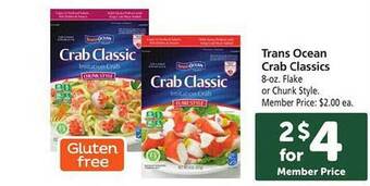 Safeway Trans ocean crab classics offer