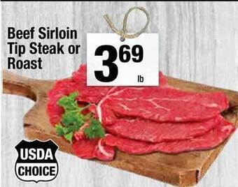 Super King Markets Beef sirloin tip steak or roast offer
