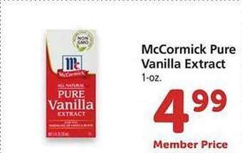 Safeway Mccormick pure vanilla extract offer