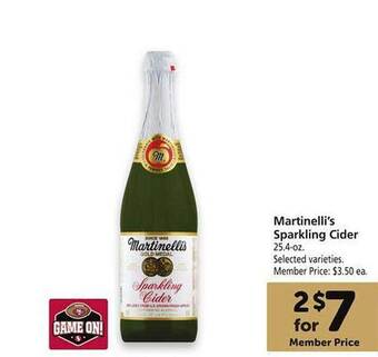 Safeway Martinelli's sparkling cider offer