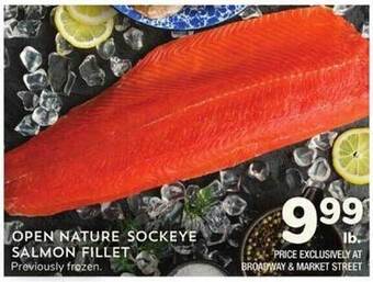 Albertsons Open nature sockeye salmon fillet offer