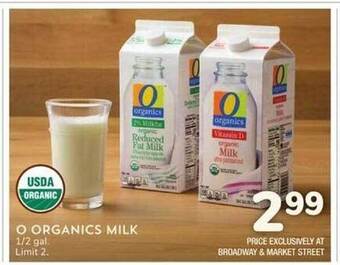 Albertsons O organics milk offer