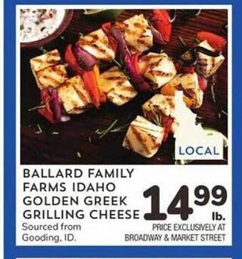 Albertsons Ballard family farms idaho golden greek grilling cheese offer