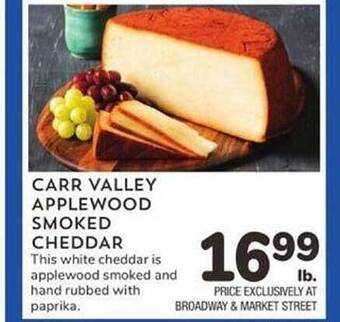 Albertsons Carr valley applewood smoked cheddar offer
