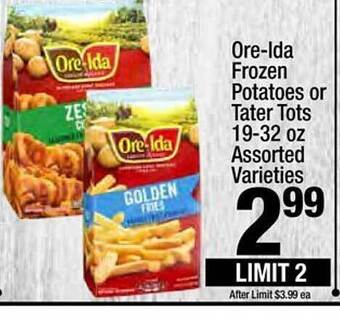 Super King Markets Ore-ida frozen potatoes or tater tots offer