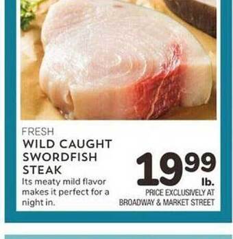 Albertsons Wild caught swordfish steak offer