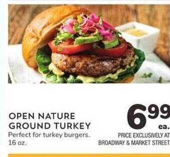 Albertsons Open nature ground turkey offer