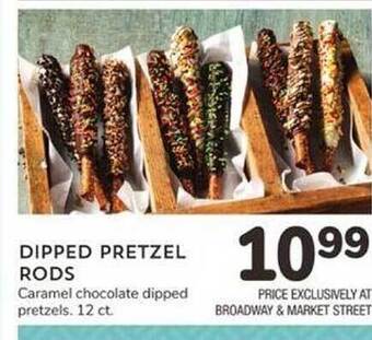 Albertsons Dipped pretzel rods offer