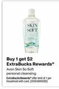 CVS Avon skin so soft personal cleansing offer