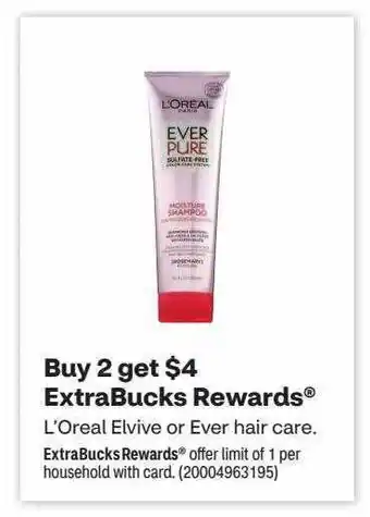 CVS L'oreal elvive or ever hair care offer