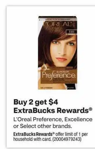 CVS L'oreal preference, excellence or select other brands offer