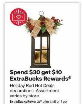 CVS Holiday red hot deals decorations offer