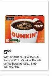 CVS Dunkin' donuts k-cups offer