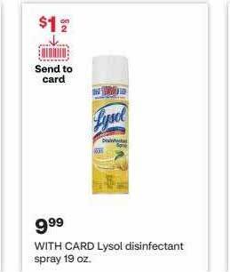 CVS Lysol disinfectant spray offer