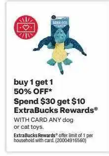 CVS Dot or cat toys offer