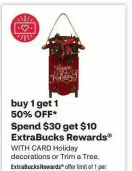 CVS Holiday decorations or trim a tree offer