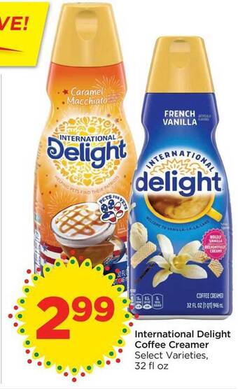 Foods Co International delight coffee creamer offer