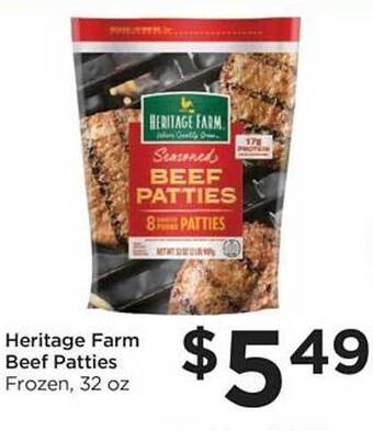Foods Co Heritage farm beef patties offer