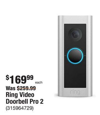 The Home Depot Ring video doorbell pro 2 offer