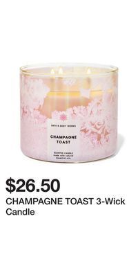 Bath & Body Works Champagne toast 3-wick candle offer