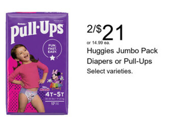 Walgreens Huggies Jumbo Pack Diapers or Pull-Ups offer