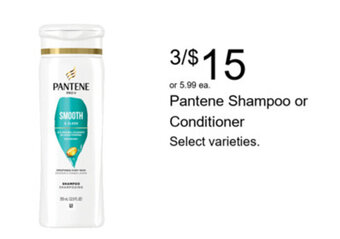 Walgreens Pantene Shampoo or Conditioner offer