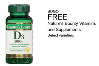 Walgreens Nature's Bounty Vitamins and Supplements offer