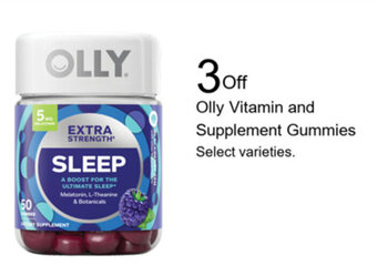 Walgreens Olly Vitamin and Supplement Gummies offer