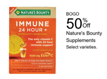 Walgreens Nature's Bounty Supplements offer