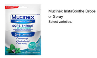 Walgreens Mucinex InstaSoothe Drops or Spray offer