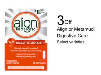Walgreens Align or Metamucil Digestive Care offer