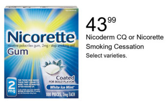 Walgreens Nicoderm CQ or Nicorette Smoking Cessation offer