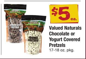 ACME Valued naturals chocolate or yogurt covered pretzels offer