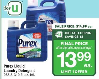 ACME Purex liquid laundry detergent offer