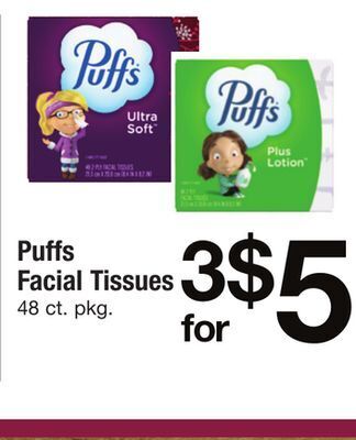 ACME Puffs facial tissues offer