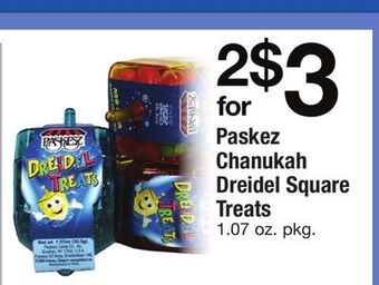 ACME Paskez chanukah dreidel square treats offer