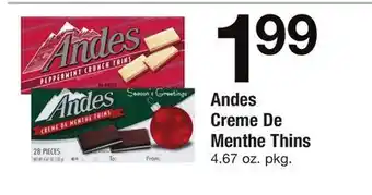 ACME Andes creme de menthe thins offer