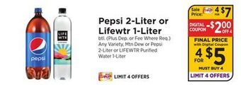 ShopRite Pepsi 2-liter or lifewtr 1-liter offer