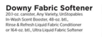 ShopRite Fabric softener offer