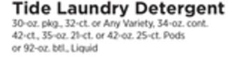 ShopRite Laundry detergent offer