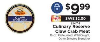 ShopRite Claw crab meat offer