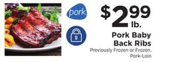 ShopRite Pork baby back ribs offer