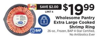 ShopRite Extra large cooked shrimp ring offer