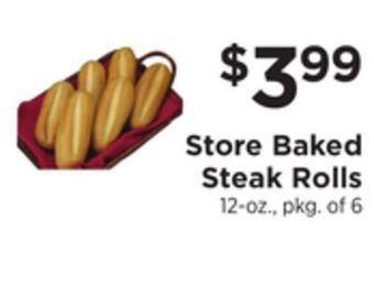 ShopRite Store baked steak rolls offer