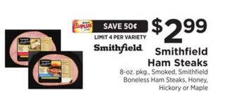 ShopRite Ham steaks offer